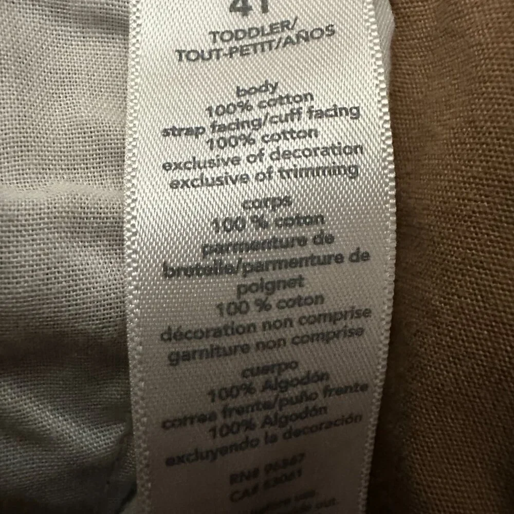 Oshkosh B'gosh Cotton Bib Overalls Vestbak Girl's 4T Khaki / Pink Girls 4T Capri